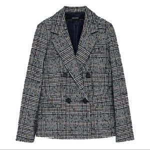 Checked Double Breasted Jacket